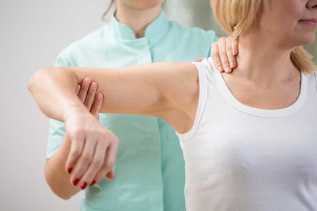 Injured shoulder 