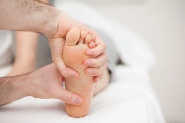 Physical therapy to plantar fascia to improve pain