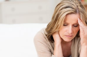 Person looking concerned because of pelvic pain 